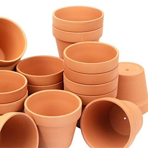 [26 Pack] 4" Planter Nursery Pots Clay Pots Terracotta Pot Clay Ceramic Pottery Planter Cactus Flower Pots Succulent Nursery Pots Garden Terra Cotta Pots With Drainage Hole (26) #TOP3