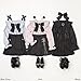 Pokn Jirai Kei Lolita Fashion Cutecore Clothes Kawaii Clothing Blouse Goth Shirt Women Lace Mesh Sheer Long Sleeve Blouse (Black,M,Medium)