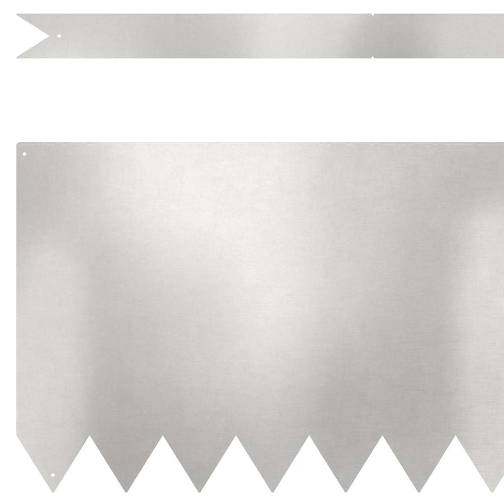 Lot de 50 bordures de pelouse en acier inoxydable - 100 x 0,05 x 30 cm - Argenté - Pour une séparation propre des pelouses, des parterres de fleurs et des chemins - Bordure de pelouse moderne