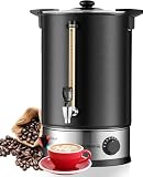 100 Cup Commercial Coffee Urn with Temp Control, 1500W Extra Large Coffee Maker Double Insulated 304 Stainless Steel Coffee Dispenser Hot Water Urn with for Home Party Office Catering