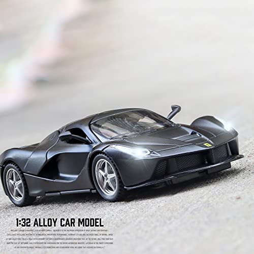 Image of 1 /32 Model Car for Ferrari Race and LaFerrari Toy Car Pull Back Alloy Diecast Model Vehicles Door Can Be Open for Boys Adults Girl Gift (Black)