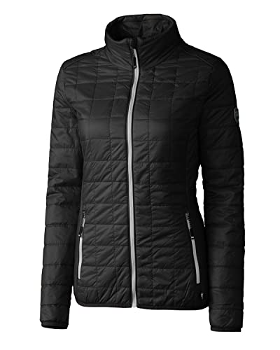 Cutter & Buck Women's Rainier Jacket, Black, XL - Breathable, Versatile Comfort