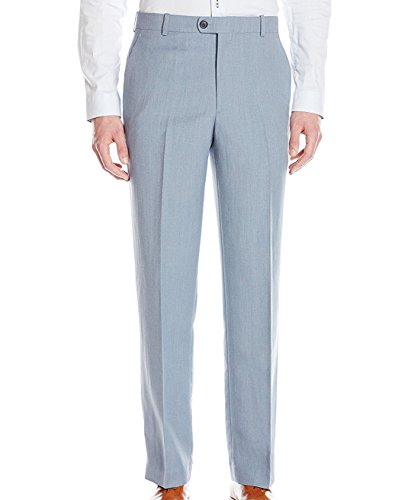 Perry Ellis Men's Classic Fit Flat Front Linen Pant