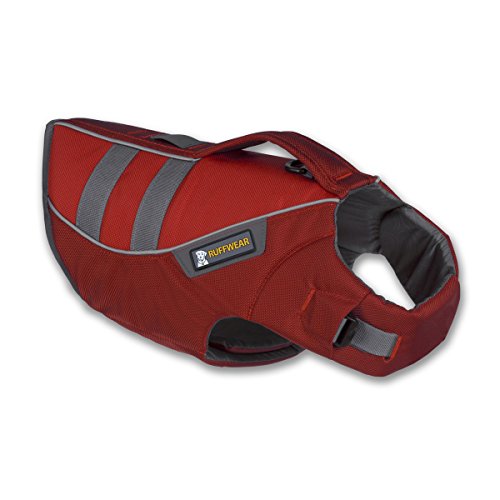RUFFWEAR - K-9 Float Coat for Dogs, Buoyant, Secure, Reflective, Red Currant, Medium