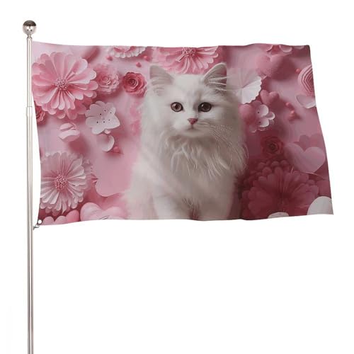 Drapeau décoratif drôle chat grand format idée cadeau pour les fêtes