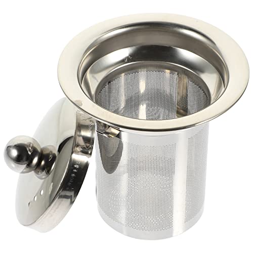 Cabilock teapot Tea Strainer Glass Tea Colander Coffe Filter fine mesh Filters Glass Tea Strainer mesh Tea Steeper Tea Filter Tea Cups Bulk Tea infusers Stainless Steel with Cover Milk Tea