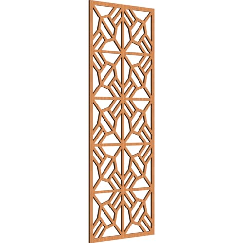 Image of 23 3 /8 inchW x 59 3 /8 inchH x 3 /8 inchT Auburn Decorative Fretwork Wood Wall Panels, Cherry