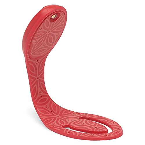 Image of Gifts for Readers & Writers Book Light, Clip On Reading Light for Bed, 2in1 Flexilight & Bookmark, Small & Lightweight with a Soft Glow, 2 Batteries Included, Red