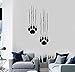 Aplique De Pared De Vinilo Huellas De Oso Pata Depredador Animal Garra Pegatina Mural, Zoológico, Sala De Estar Interior Dormitorio Pegatina De Pared 42X80Cm