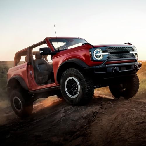 Image of Nilight Grille Guard for Ford Bronco 2021-2025 modular steel Bumper, Heavy Duty Front Bumper Protector Bull Bar, Matte Black Bolt-On Skid Plate for Off-Road (Not fit Sport Raptor platic bumper)
