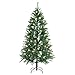 Produktbild Juskys künstlicher Weihnachtsbaum 210 cm - Baum mit LED Beleuchtung & Ständer - Tannenbaum naturgetreu für drinnen - Christbaum künstlich, beleuchtet