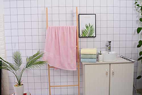 Aibaser Bamboo Cotton Bath Towels-27X54Inch - Natural, Ultra Absorbent Towels For Bathroom (6 Piece Set) #TOP3