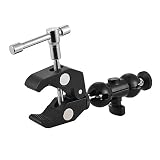 Adapter kamery 3 7-calowy metalowy korpus bez wysiłku 180 przechylanie ruch podwójna głowica kulowa - uchwyt zaciskowy przenośna konstrukcja dla twórców treści