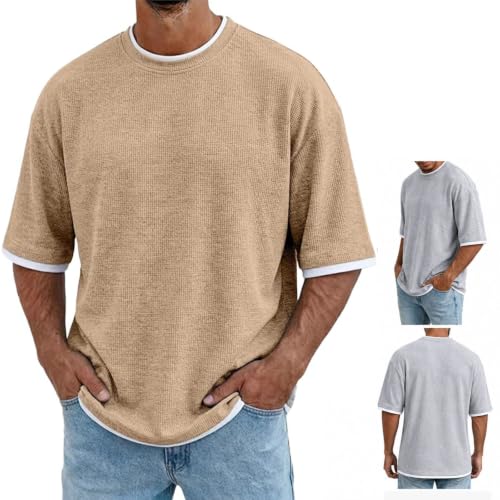 Chemise en maille gaufrée homme aux finitions contrastées haut de gamme