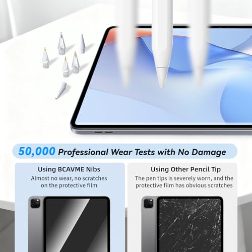 Image of Upgraded Replacement Tips for Apple Pencil Pro /1st Gen /2nd Gen /USB-C with Storage Case, wear-Resistant Mix Metal Tips for iPad Pencil Accessories Set (Transparent, Grey)