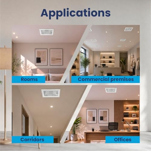 8x4 Duct Hole Aluminum Ceiling Vent Cover - 3-Way HVAC Register Adjustable by ACLAMINAIRE - Used condition - Image 5