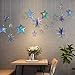 Cheerland Iridescent Star Garland Decorations Holographic Hanging Star Party Decoration Galaxy Birthday Decor Ramadan Eid Twinkle Star Banner Backrop Alien Space Celestial Theme Party Supplies