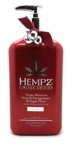 Hempz Triple Moisture Frosted Pomegranate & Sugar Plum Herbal Body Moisturizer - 17oz