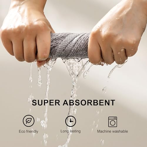 Image of joybest 100% Cotton Kitchen Dish Cloths, 8-Pack Waffle Weave Ultra Soft Absorbent Dish Towels Washcloths Quick Drying Dish Rags, 12x12 Inches, Light Gray