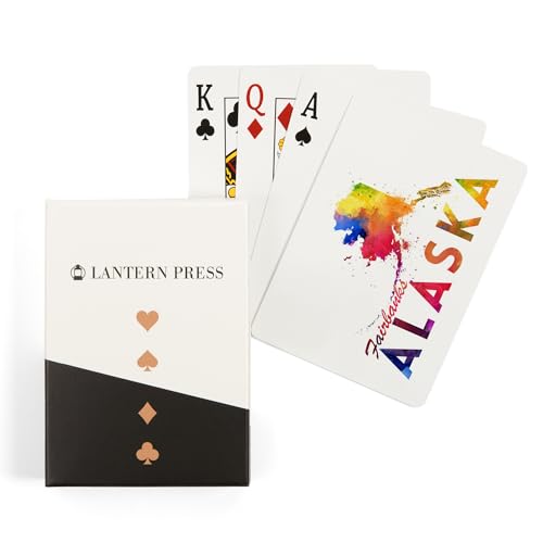 Baraja de Poker 52 cartas Fairbanks Alaska acuarela