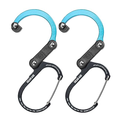 Image of GEAR AID HEROCLIP (Mini) Carabiner Gear Clip and Hook, for Hanging Bags, Purses, Lanterns, Strollers, Tools, Helmets, Water Bottles, and More