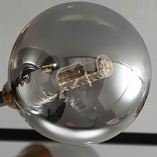 Lustre suspendu mi-siècle aux finitions verre globe d'exception
