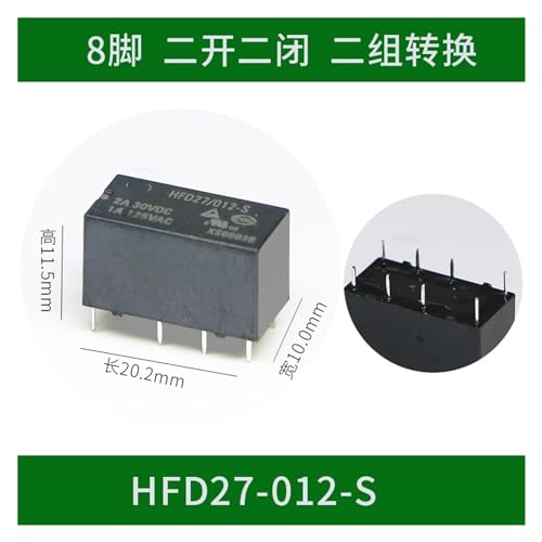 Relais de signalisation HFD27-012-S à 8 broches pour commutation 2A stable - 2