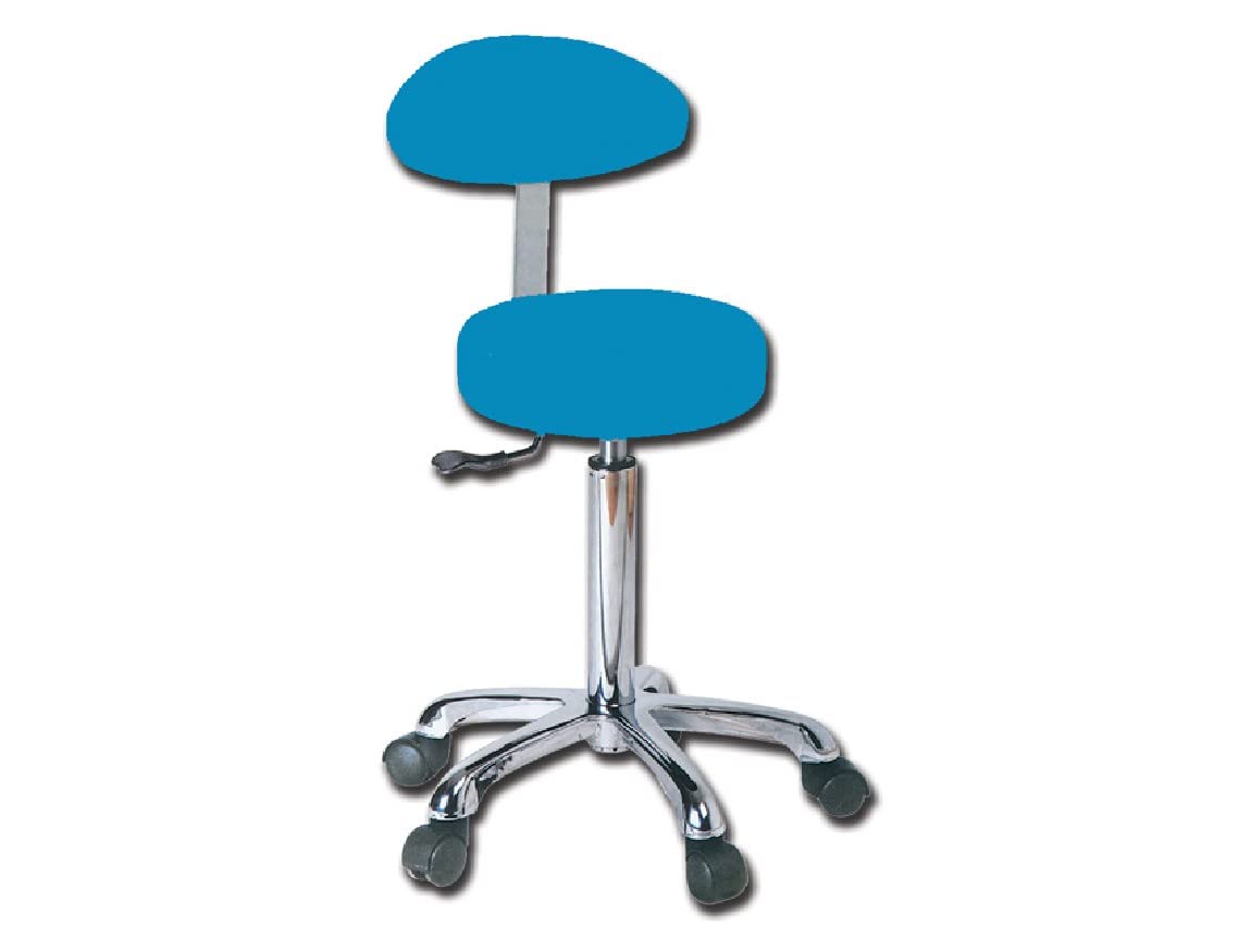 Gima 45242 Sgabello con Schienale, Blu