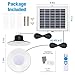 NIORSUN Solar Indoor Lights Outdoor, LED Solar Pendant Lights 3 Color Dimmable Lighting with Remote Control, Gazebo Lights,2x16.4ft Cable IP65 Waterproof for Garden, Patio, Garage, Camp(2 Pack)