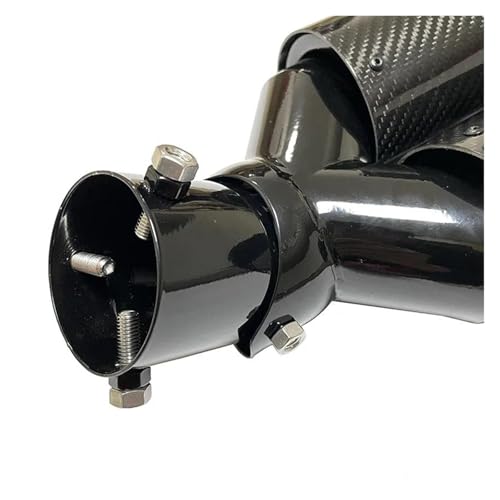 Tuyau d'échappement en carbone double sortie Y 66mm-101mm réglable
