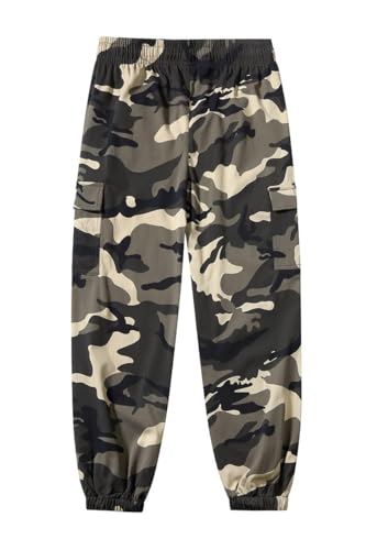 Men's Lightweight Casual Cargo Pants Drawstring Tapered Cuffs Design with Multi-Pocket2