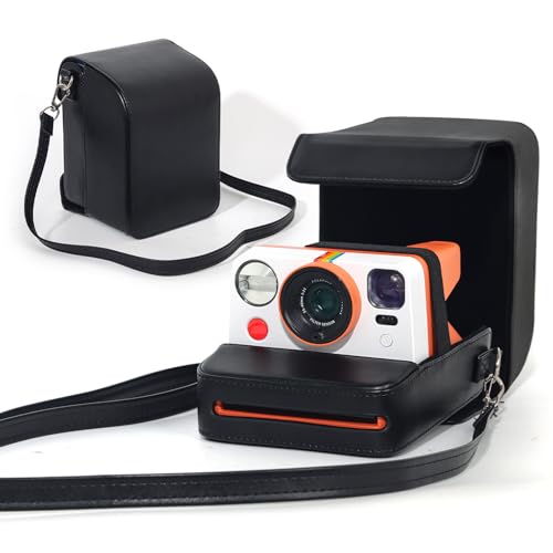 WOGOZAN Polaroid Now 2nd/3rd Now+ Gen 2/3rd I-Type OneStep+ Onestep 2 Filp �C���X�^���g�t�B�����J�����p�ی�P�[�X - ���߉\�ȃV�����_�[�X�g���b�v�t��PU���U�[�J�����P�[�X(�J��