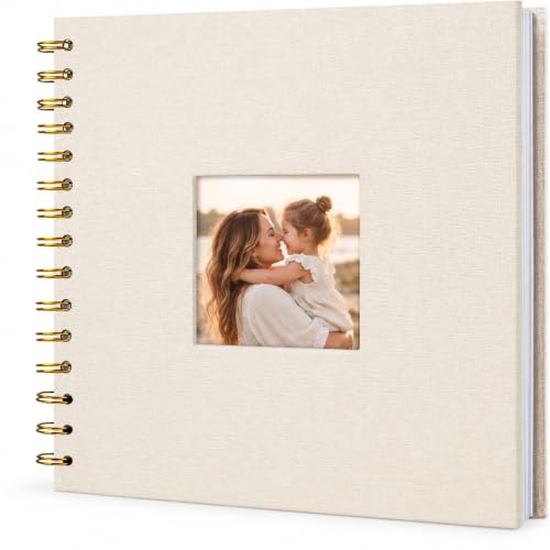 8'x8' Scrapbook Photo Album Linen Cover 20 Sheets...
