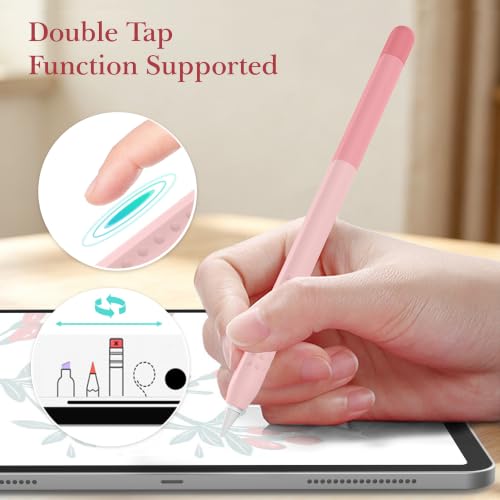 Image of Delidigi for Apple Pencil Pro (2024) & Apple Pencil 2nd Generation Case | Gradient Color Design Silicone Sleeve Cover, Magnetic Charging Compatible, Double Tap Support