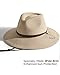 FURTALK Womens Summer Straw Sun Hats Wide Brim Panama Fedora Beach Hat with Wind Lanyard UPF 80+ Beige