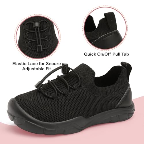 Scurtain Toddler Shoes Boys Girls Tennis Shoes Kids Barefoot Shoes Slip on Sneakers Breathable Walking Running Shoes3
