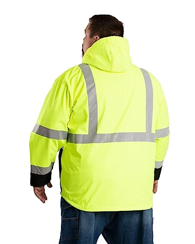 Berne Men's Hi-Vis Class 3 Hooded Softshell Jacket2