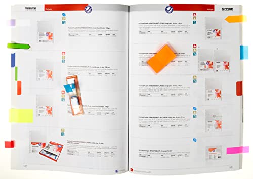 Office Products 14223431-13 Index Haftstreifen Standard Tabs Sticker Lesezeichen/Rosa/Mini-Haftmarker aus 60 μm PP-Folie/ 25x43 mm/ 1x50 Blatt/Textstreifen Beschreibbare