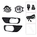 RainMan S Left+Right Clear Bumper Pair of Front Fog Light W/Switch Kit Replacement for Camry 2007-2009