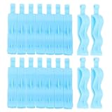 ELAYARD Clips para Bolsas de Basura Asa Fijadores Antideslizantes de Plástico para Borde de Contenedores Paquete de 24 Unidades Azul Ideales para Cocina Baño y Oficina