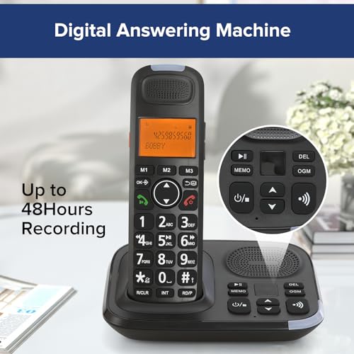 Sistema telefónico inalámbrico ORNIN D1015 con 3 teléfonos miniatura 3