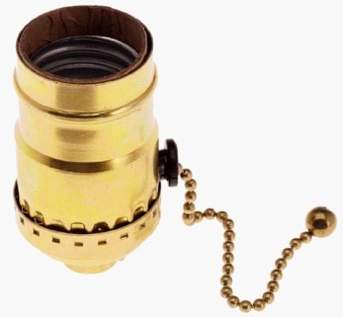Westinghouse 7043100 Brass Finish 3-Way Pull Chain Socket