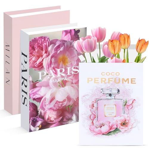 ENUTROF Livre Decoration Luxe 3Pcs Faux Livres Decoratifs...