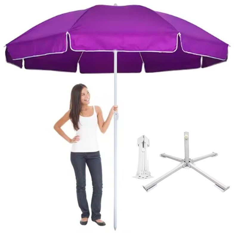 7 Feet Premium Outdoor Garden Umbrella Big Size Windproof Waterproof Sun Shade Cantilever Parasol with Stand-image-27