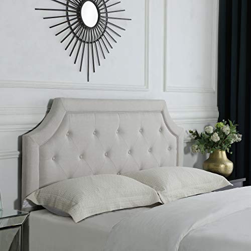 FirsTime & Co. FirsTime Kelsey Beige Linen Headboard Full/Queen, Ivory
