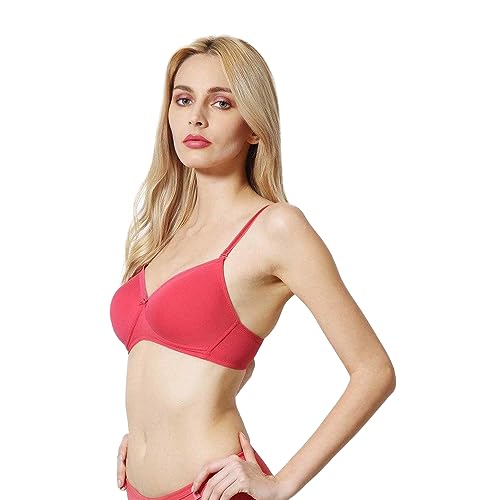 Image of Van Heusen Women's Cotton T-Shirt Bra|16 Hour Comfort|Everyday Bra|Breathable Perforated Cups|Anti Bacterial Tech|Sweat Absorbent|Padded|Wireless|Coverage|No Slip Soft Straps|Detachable Straps