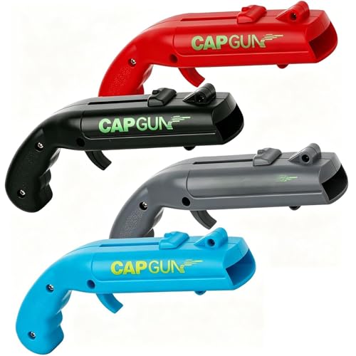 4 Stück Cap Gun Flaschenöffner Pistole Lustige Schuss Flaschenöffner mit Kronkorken-Spiel Biergeschenk für Männer Party & Bar Zubehör Home Shooter