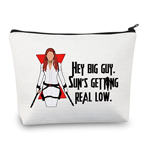 LEVLO Bolsa de maquillaje con cremallera para aficionados a la viuda negra divertida de la viuda...