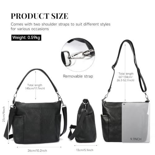 Image of NIUCUNZH Leather Women's Crossbody Bag Purse Soft Shoulder Hobo Handbags