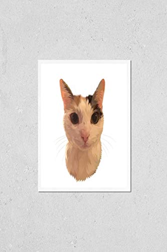 Wall Art Poster: Cute Cat Drawing & Illustration